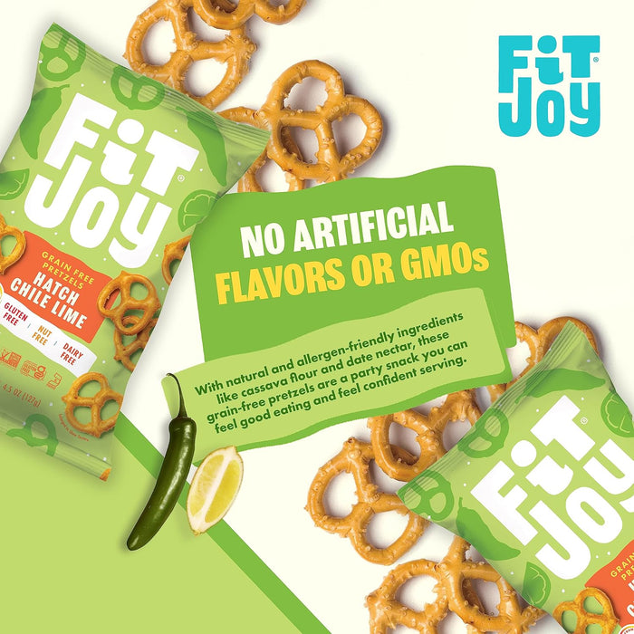 Fitjoy  Grain Free Pretzels Hatch Chile Lime  4.5 Oz