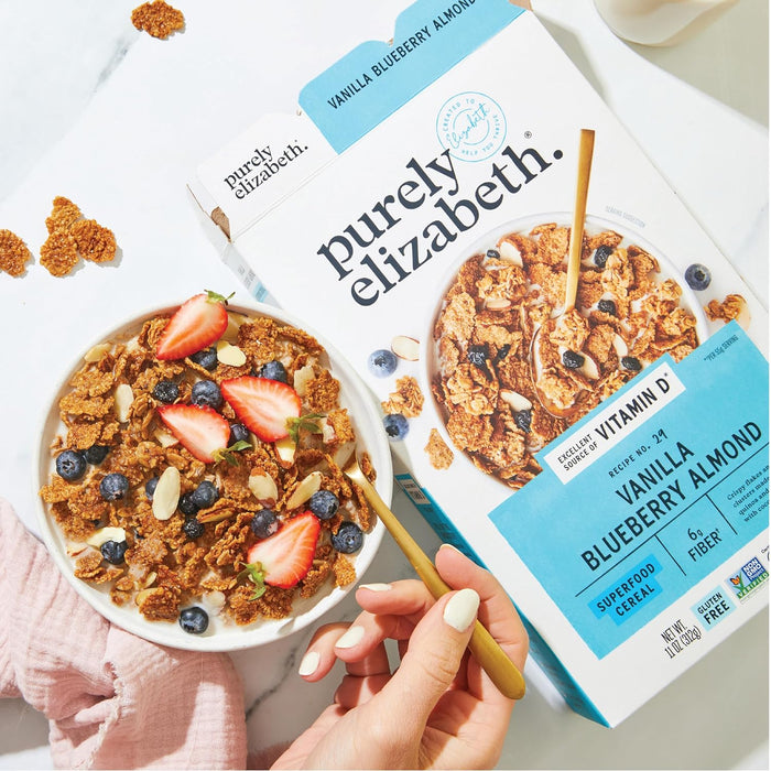 Purely Elizabeth  Vanilla Blueberry Almond Superfood Cereal   11 Oz