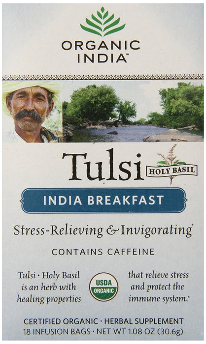 Organic India  Tulsi Tea Breakfast 18 Tea Bags  18 Ct