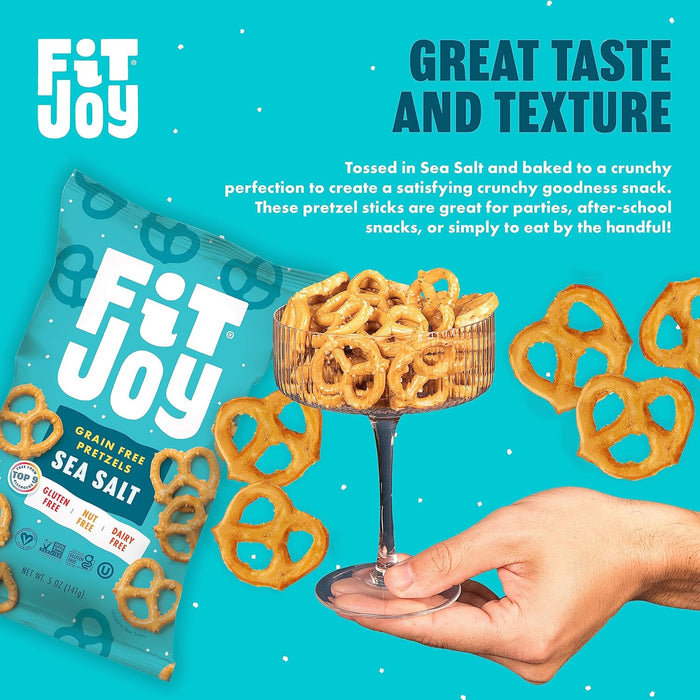 Fitjoy  Grain Free Pretzels Sea Salt  5 Oz