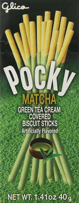 Glico Pocky  Matcha Green Tea Cream Covered Biscuit Sticks  1.41 Oz