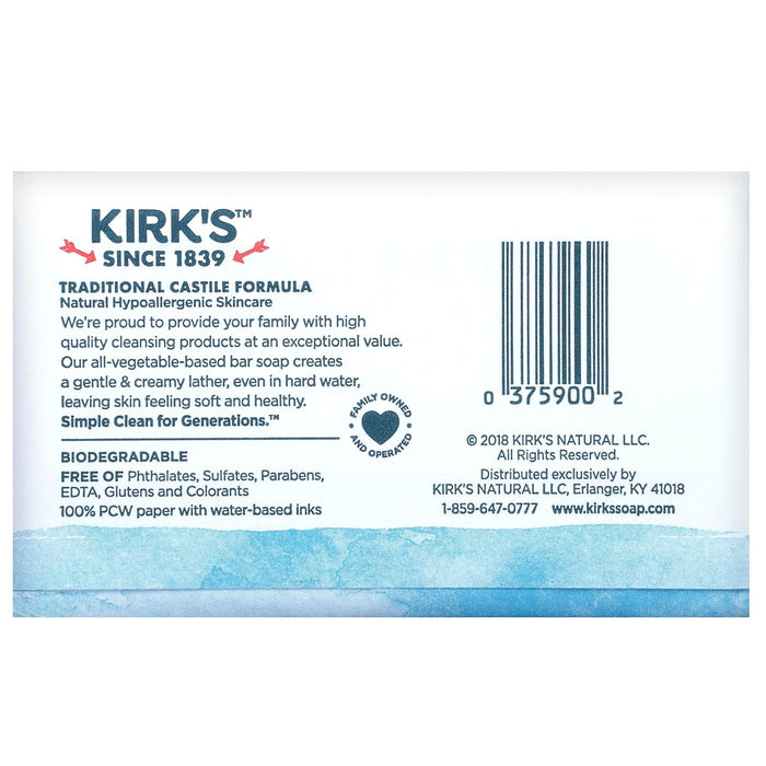 Kirk'S  Castile Bar Soap Original Fresh Scent  1 Each  4 Oz