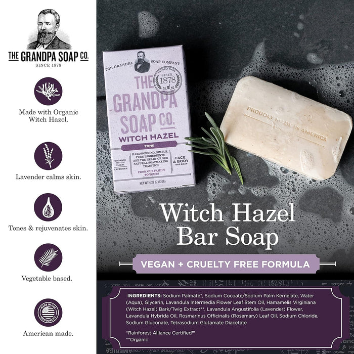 The Grandpa Soap Co.  Witch Hazel Tone Bar Soap  1 Each  4.25 Oz