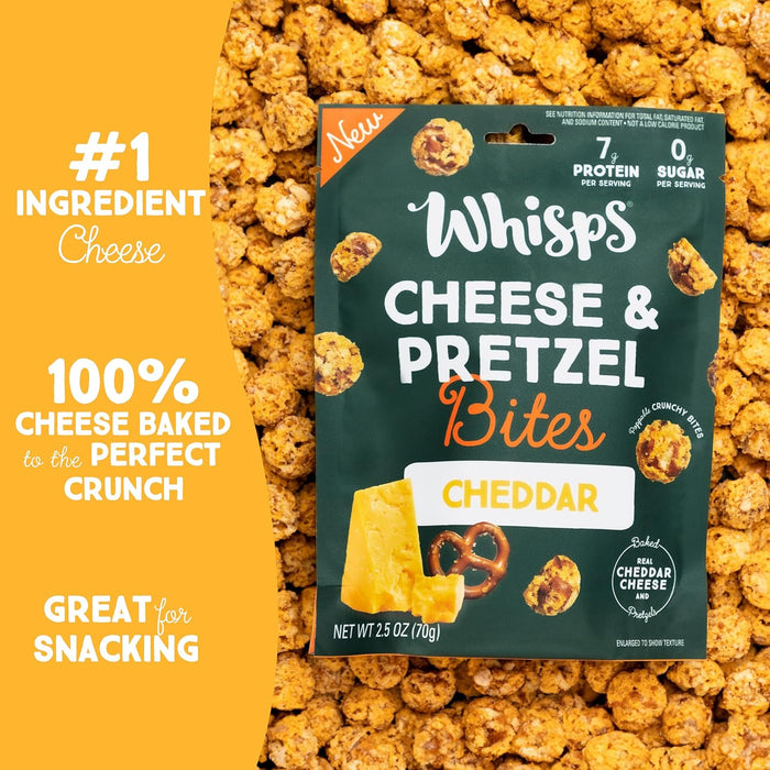 Whisps Bite Cheese & Pretzel Cheddar Cheese 4.5 OZ