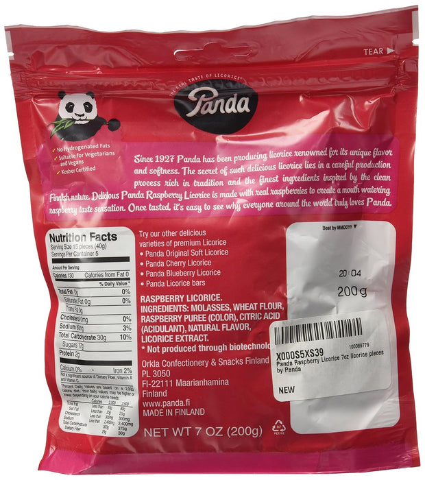Panda Licorice Raspberry Chews 7 oz