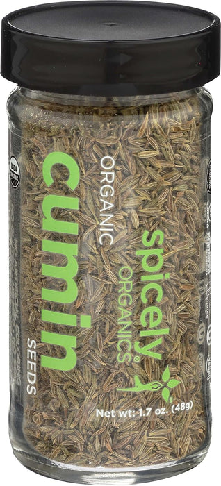 Spicely Organics  Organic Cumin Seeds Whole  1.7 Oz