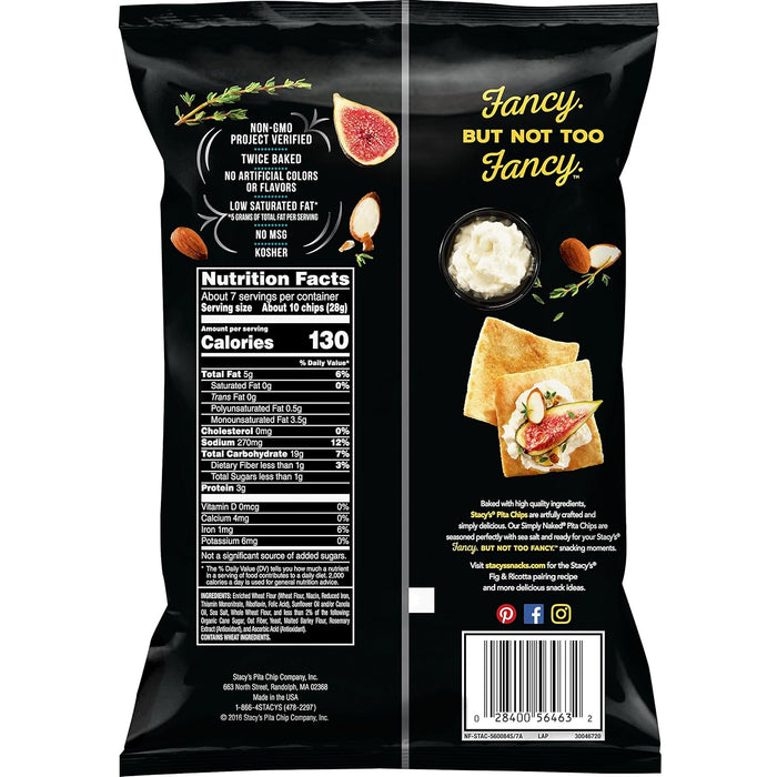 Stacy`S  Simply Naked Pita Chips  7.33 Oz