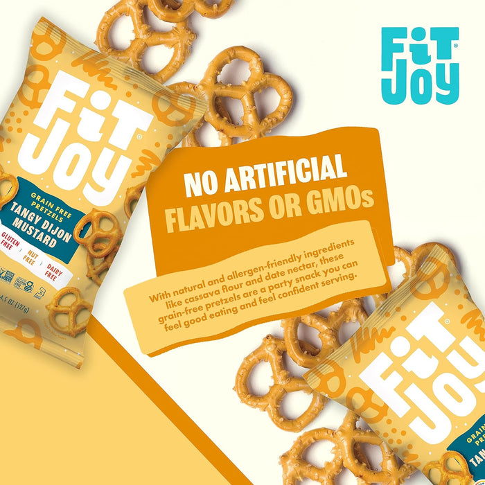 Fitjoy  Grain Free Pretzels Tangy Dijon Mustard  4.5 Oz