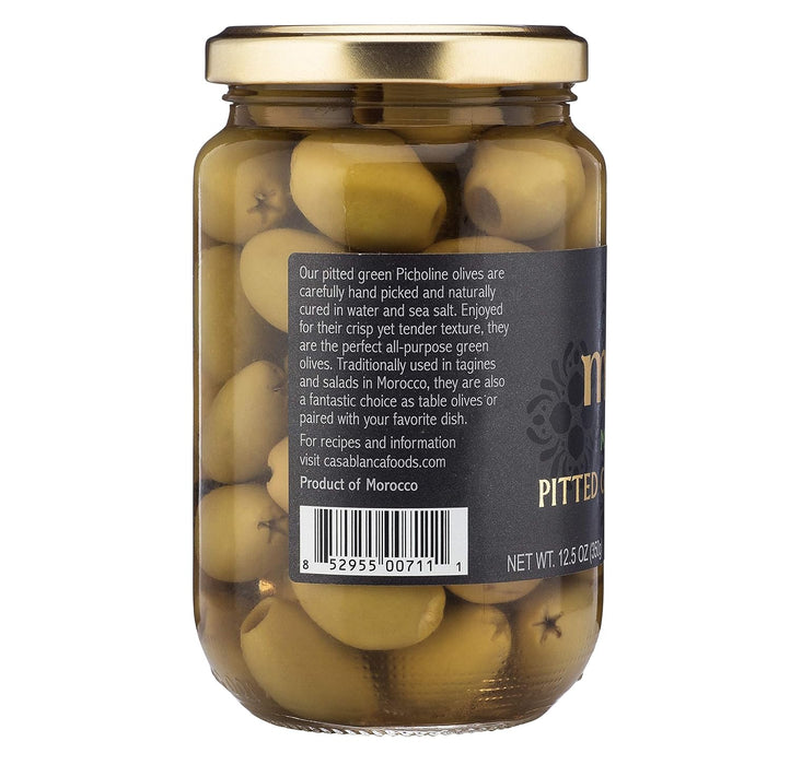 Mina Moroccan Pitted Olives Green 12.5 oz