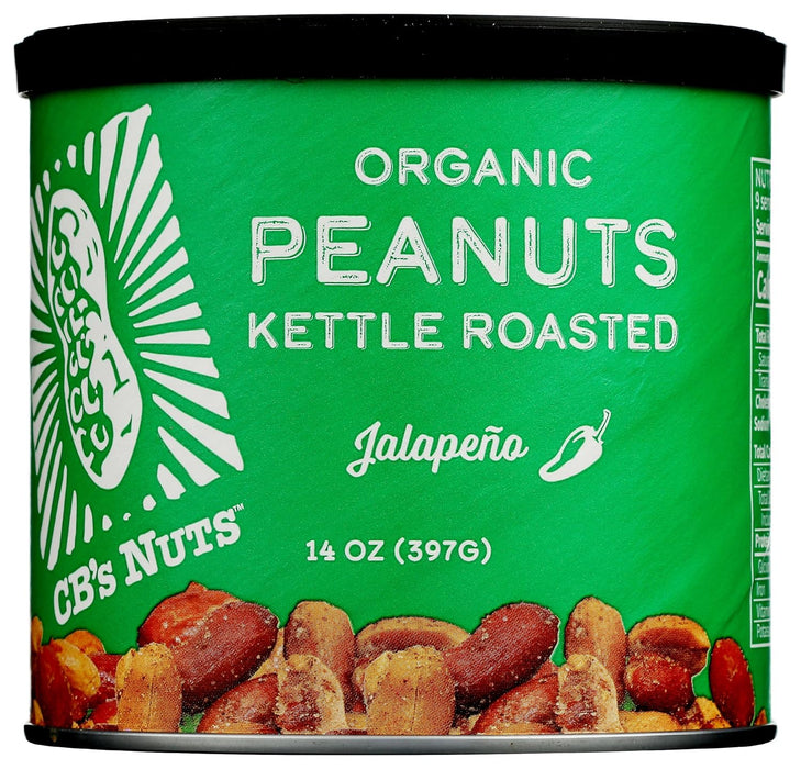 Cb`s Nuts Organic Kettle Roasted Jalapeno Peanuts 14 oz