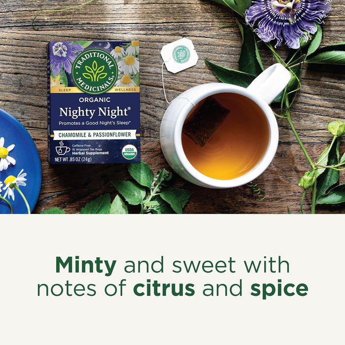 Traditional Medicinals  Organic Nighty Night Herbal Tea  16 Ct