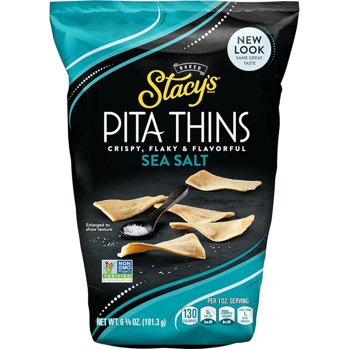 Stacy`S  Baked Pita Thins Sea Salt  6.75 Oz