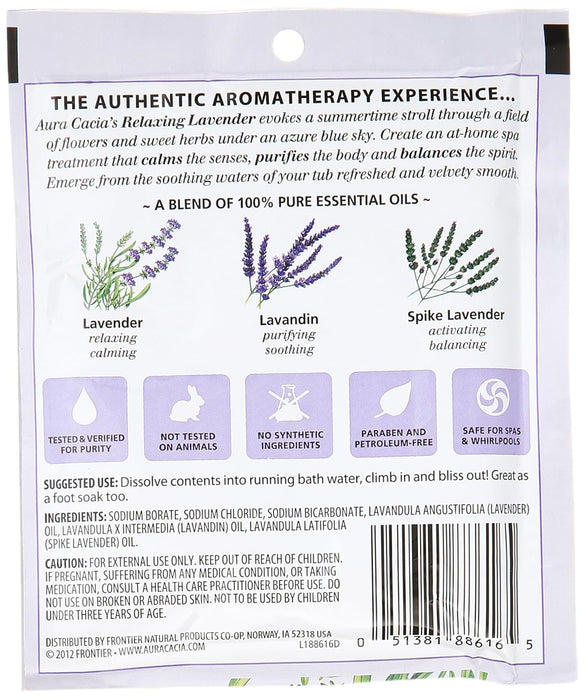 Aura Cacia Aromatherapy Mineral Bath Lavender Harvest 2.5 Oz