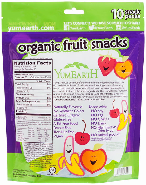 YumEarth  Organic Fruit Snacks 6.2 oz