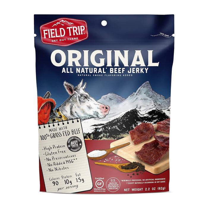 Field Trip All Natural Beef Jerky Original Gluten Free 2.2 oz