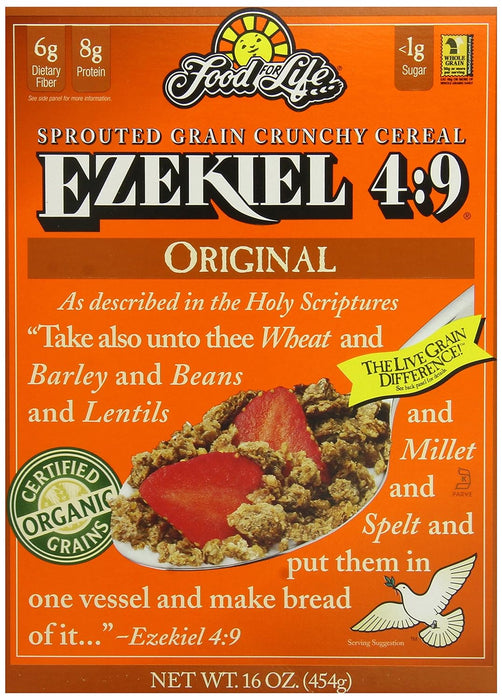 Food For Life  Ezekiel 4:9 Original Sprouted Whole Grain Cereal   16 Oz