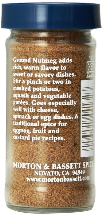 Morton & Bassett  Seasoning Ground Nutmeg  2.3 Oz