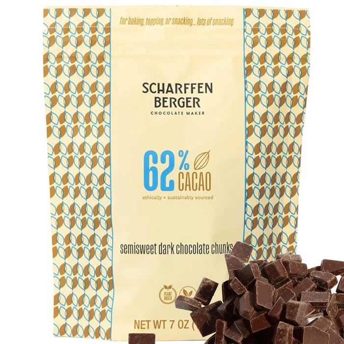 Scharffen Berger Semisweet Dark Chocolate Chunks 7 OZ
