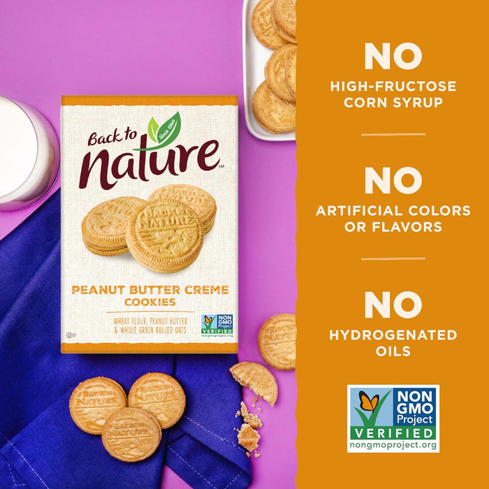 Back To Nature  Peanut Butter Creme Cookies  9.6 Oz