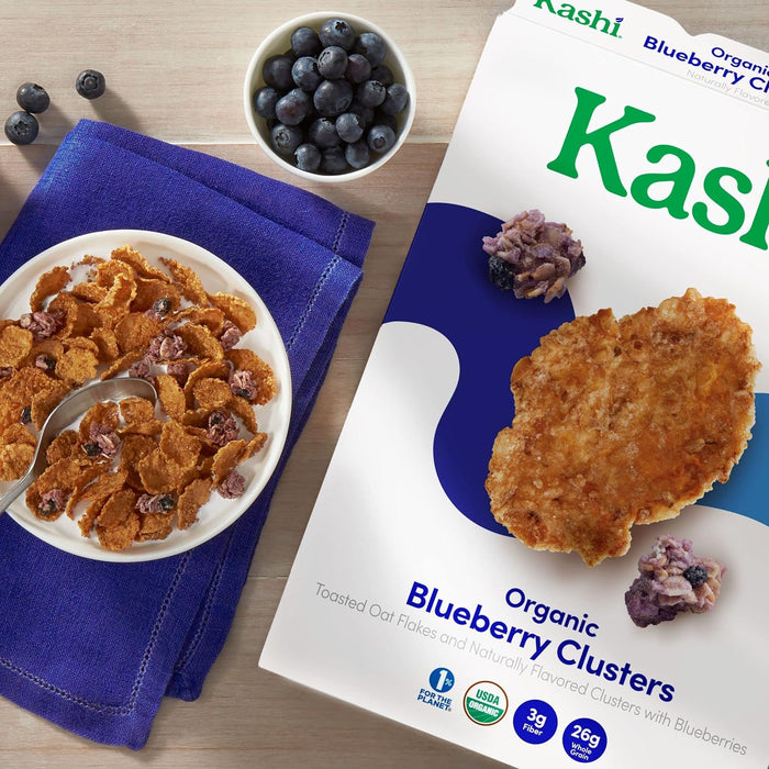 Kashi  Organic Heart To Heart Oat Flakes & Blueberry Clusters   13.4 Oz