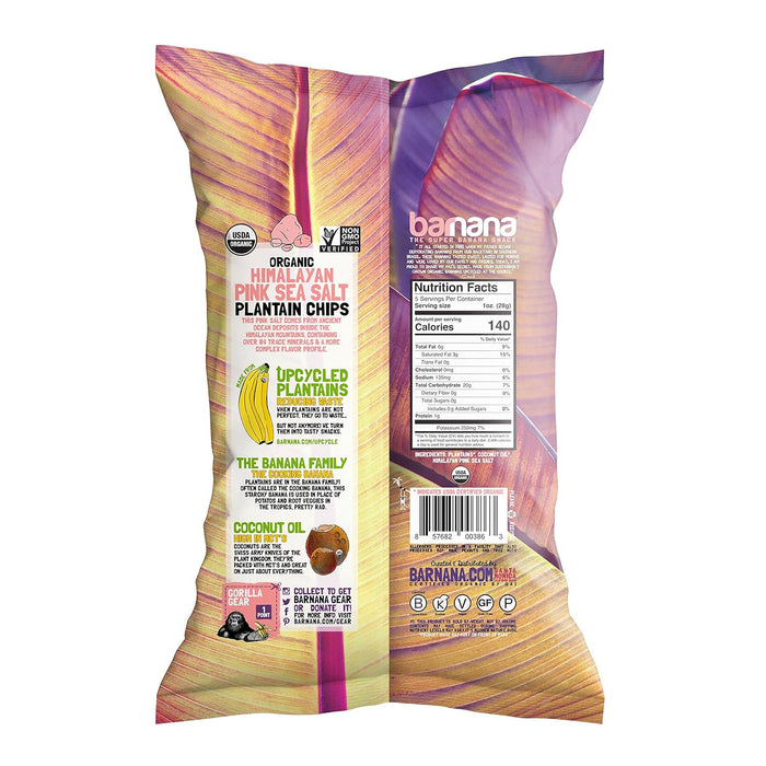 Barnana  Organic Plantain Chips Pink Himalayan Salt  5 Oz