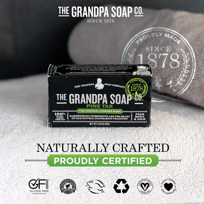 The Grandpa Soap Co.  The Original Pine Tar Bar Soap  1 Each  3.25 Oz