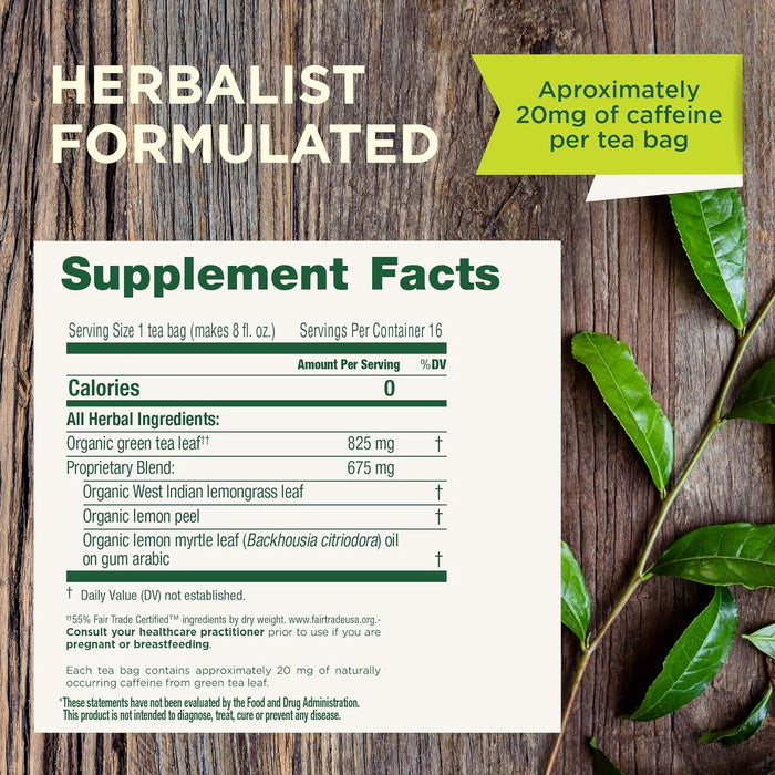 Traditional Medicinals  Organic Golden Green Tea  Tea Bags  16 Bag