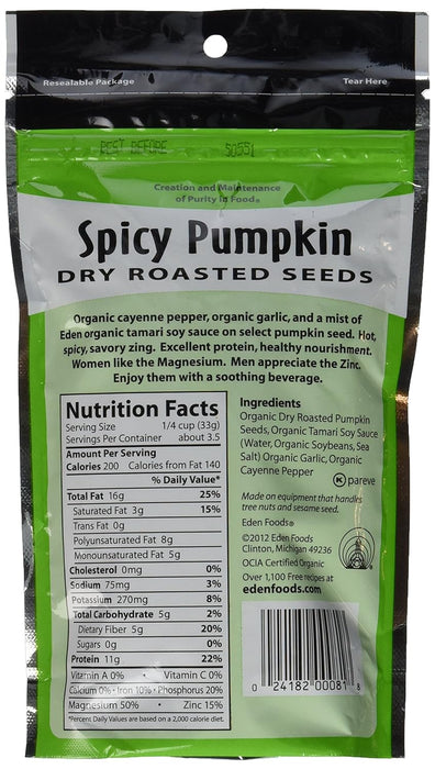Eden Foods Organic Pumpkin Seeds Spicy 4 oz