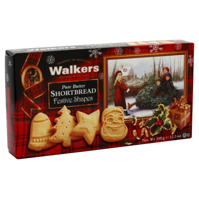 Walkers Shortbread  Pure Butter Shortbread Festive Shapes  12.3 Oz