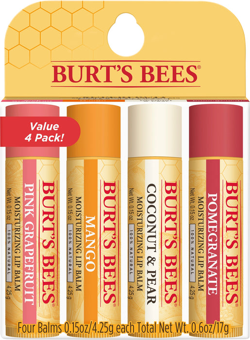 Burt'S Bees  Value Moisturizing Superfruit Lip Balms 4 Balms  4 Ct