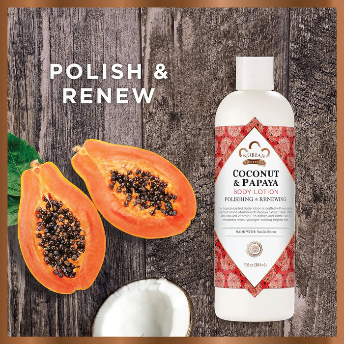 Nubian Heritage  Coconut And Papaya Body Wash Bottle  1 Each  13 Fl Oz