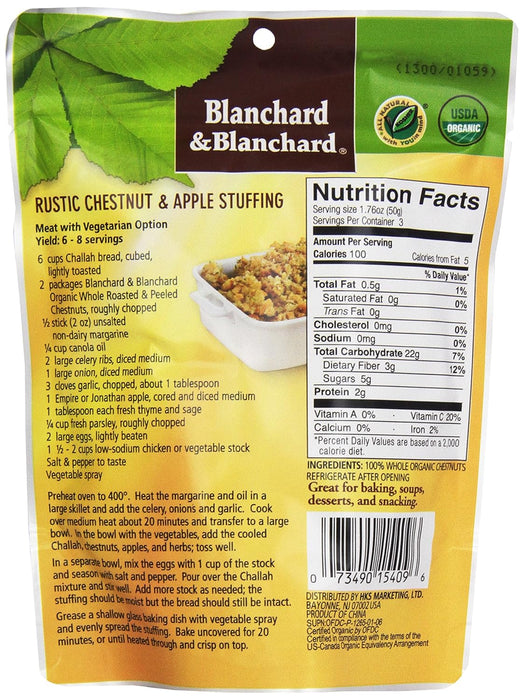 Blanchard Blanchard Organic Whole Chestnuts Roasted And Peeled 5.2 oz