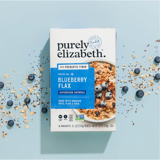 Purely Elizabeth  Organic Superfood Oatmeal Blueberry Flax   9.12 Oz