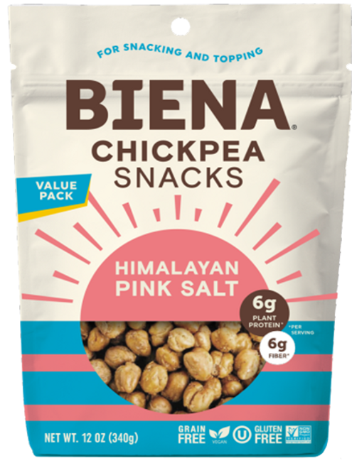 Biena Chkpea Snk Hima Pnk Salt 12 OZ