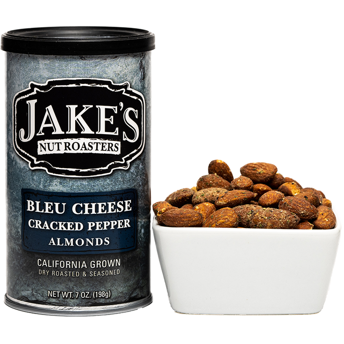 Jake's Bleu Cheese Cracked Pepper Almonds Can 7 OZ.