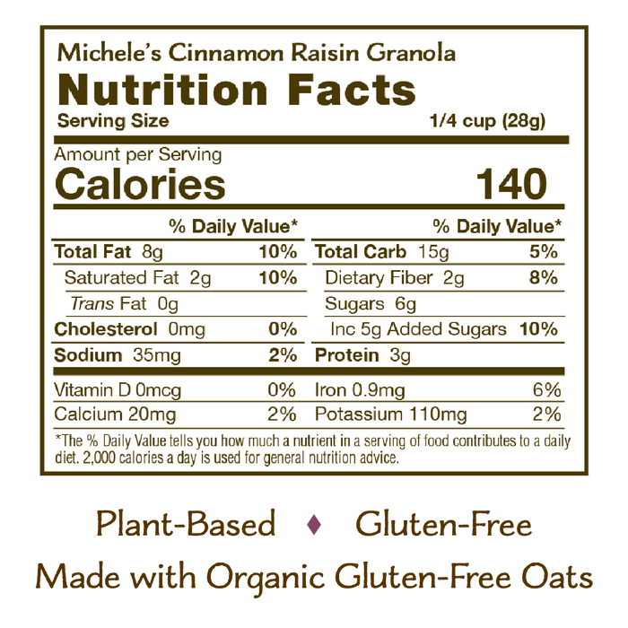 Micheles Granola  Cinnamon Raisin Granola   12 Oz