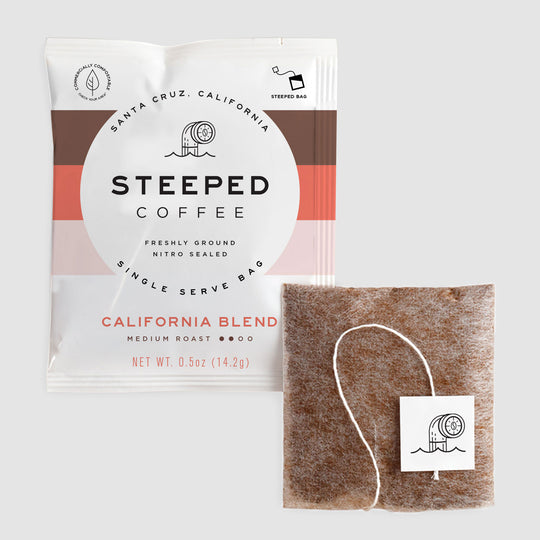 Steeped Coffee  Organic Coffee California Blend   4 ct