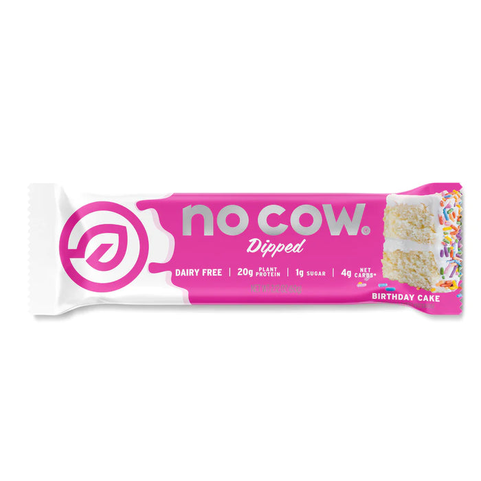 No Cow Bar  Protein Bar Birthday Cake   2.12 Oz