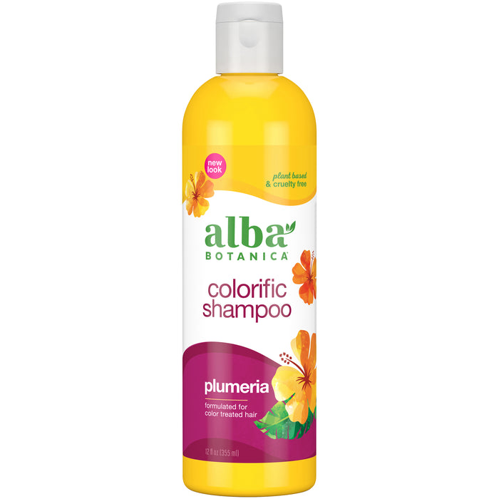 Alba Botanica  Hawaiian Natural Shampoo Colorific Plumeria  1 Each  12 Oz