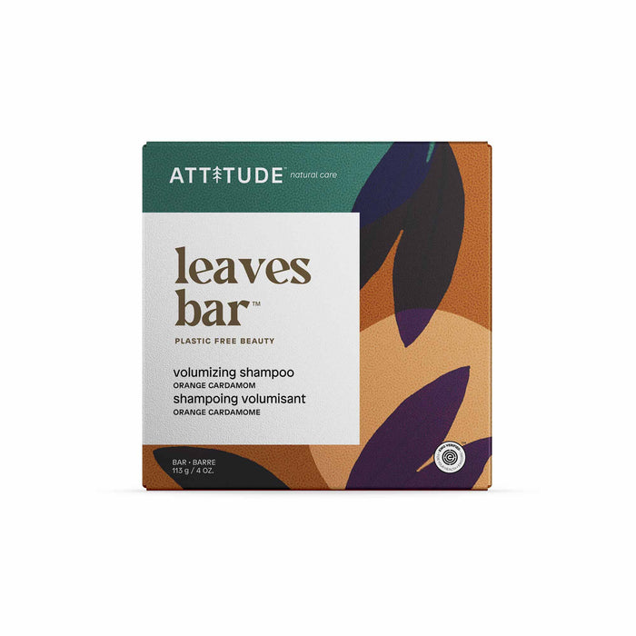 Attitude  Leaves Bar Volumizing Shampoo Orange Cardamom  1 Each  4 Oz