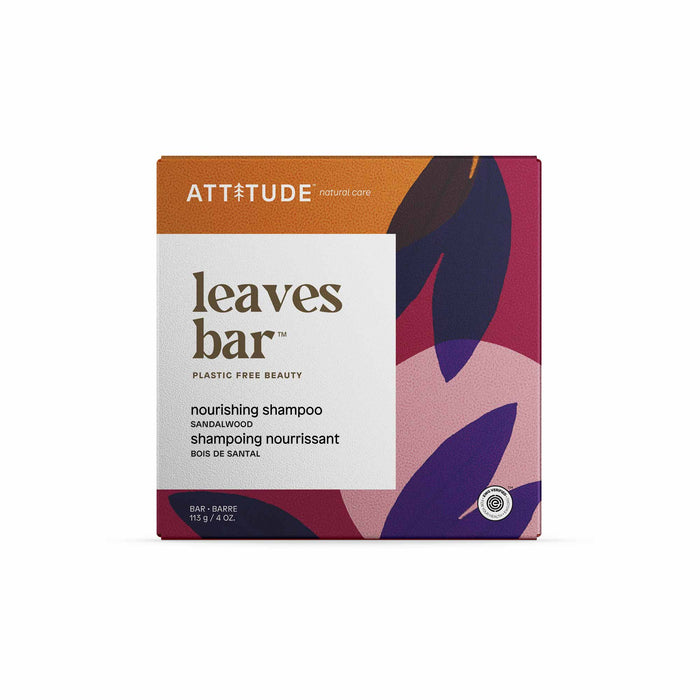 Attitude  Leaves Bar Nourishing Shampoo Sandalwood  1 Each  4 Oz