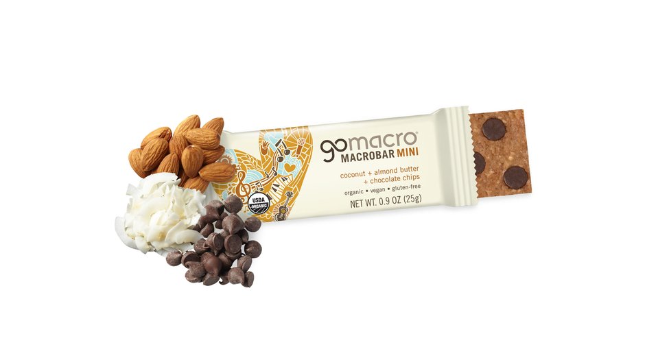 Gomacro  Organic Macrobar Coconut Almond Butter Chocolate Chip Minis   7.1 Oz