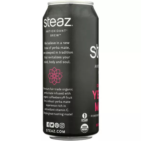 Steaz  Yerba Mate Berrytopia  16 Oz