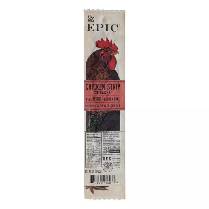 Epic International  Gluten Free Sriracha Chicken Strip  .8 oz