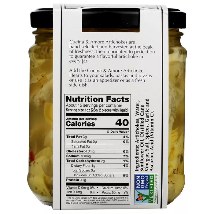 Cucina & Amore  Quartered Artichoke Hearts  14.5 oz