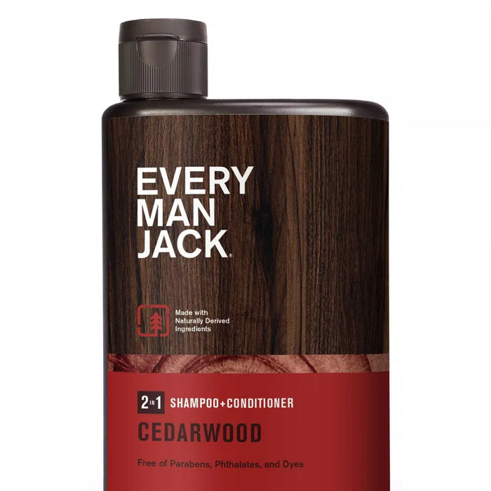 Every Man Jack Men's 2 in 1 Cedarwood Shampoo + Conditioner 13.5 oz