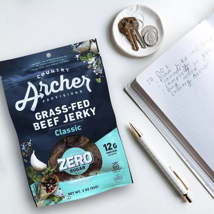 Country Archer Jerky Co. Original Zero Sugar Grass Fed Beef Jerky 2 oz