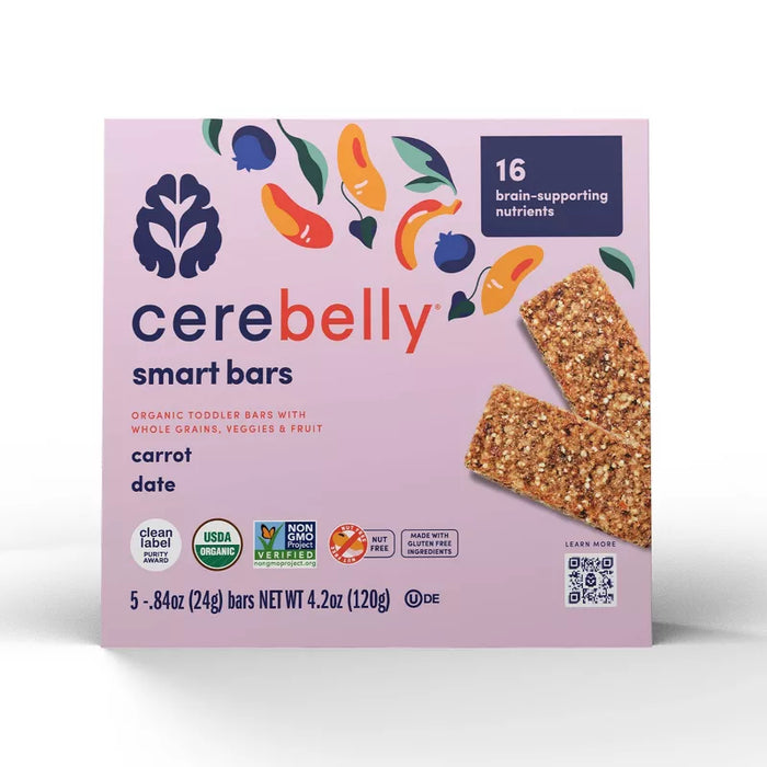 Cerebelly  Smart Bar Carrot Raisin   4.2 Oz