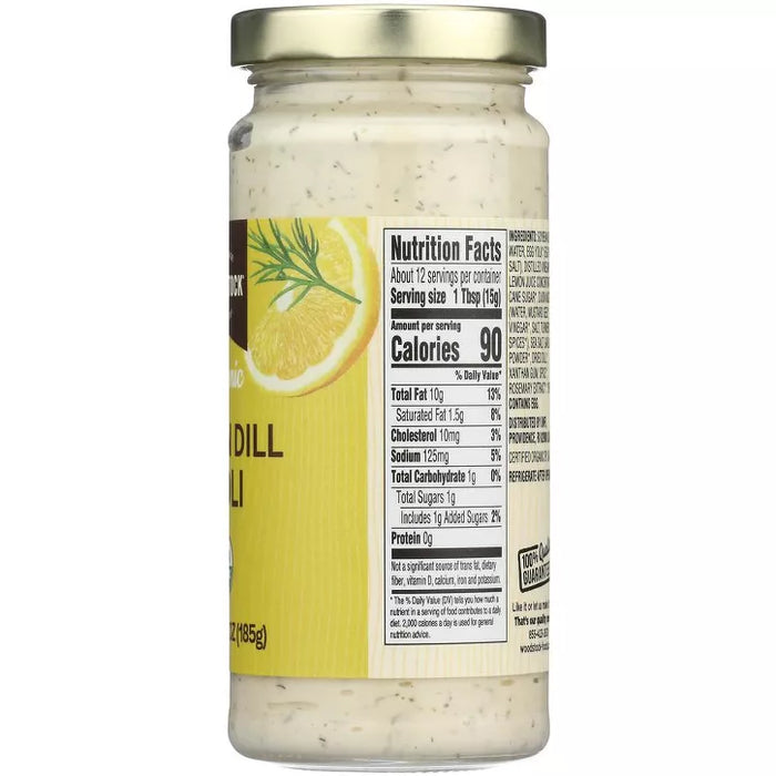 Woodstock Organic Lemon Dill Aioli 6.5 oz