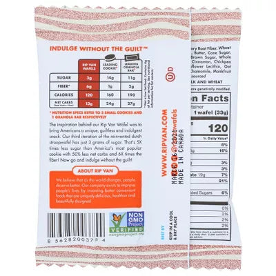 Rip Van Wafels  Illa Wafel Snickerdoodle Singl  1.16 Oz